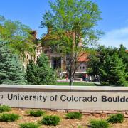 A University of Colorado Boulder sign near the University Memorial Center