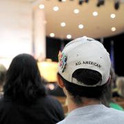 People attending Veterans Day ceremony