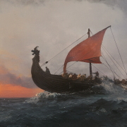 Illustration of a Viking ship