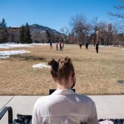 Students on the quad