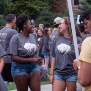 Students in The Herd t-shirts