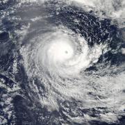 Tropical Cyclone Winston in the South Pacific Ocean, west of Fiji. Credits: NASA Goddard MODIS Rapid Response Team/Jeff Schmaltz