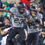 Ahkello Witherspoon celebrates in 2015's football game against Oregon