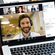 A stock image of a Zoom meeting