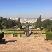 Back of Nelson Mandela statue in Pretoria, South Africa