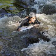 Tubers ride the Boulder Creek for Tube to Work Day 2018