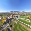 aerial view of the CU Boulder campus