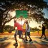 people playing basketball