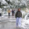 Students walk to class on a snowy day