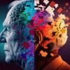 illustration of cognitive decline in an elderly man