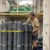 Samuel Mogen works on water samples