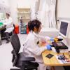 Giulia Pasquesi works in the lab