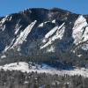 snow-covered Flatirons
