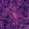 Image of purple strands forming a web-like pattern around dark voids