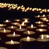 Candles at a memorial.