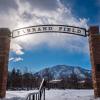 Farrand Field on a snowy day