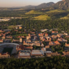 aerial view of CU Boulder campus and surrounding area