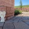 A statue at the entrance to the Columbine Memorial in Colorado