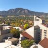 2024 Fall aerial drone photo at the University of Colorado Boulder. (Photo by Mason Marino/University of Colorado Boulder)