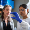 chemical and biological engineering researchers in the lab