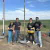 student team with rocket