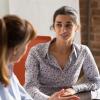 person in an interview