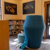person reading in the library