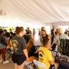 Campus community members volunteering at a Fall Welcome event
