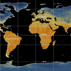 map illustrating land surface temperature
