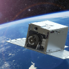 artist's rendering of a CubeSat in space