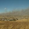 Smoke coming from a wildfire