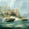 painting of a naval battle