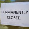 sign that says permanently closed