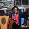 Savannah Sellers delivers commencement address in snow