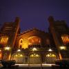 Macky Auditorium at night