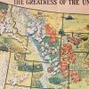 Historical map of the United States era 1922