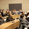 quantum physics students in a lecture hall