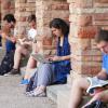 Students studying