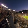 Night-time football game at Folsom Field