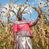 Summit panelist Constance Okollet near her home Asinget village in Uganda