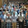 Mentor-mentee teams participating in the Infrastructure and Sustainability Mentorship Program were recognized at a May 21 ceremony marking completion of the program.