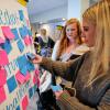 Participants map out challenges with sticky notes at the fall 2017 summit