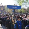 Faculty procession at commencement