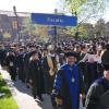 The faculty line at commencement.