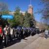 PhD candidates on the way to commencement