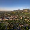 Aerial view of the CU Boulder campus and Boulder area