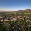 aerial view of CU Boulder campus