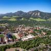 Aerial view of CU Boulder main campus