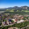 aerial shot of CU Boulder campus