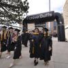 CU Boulder graduates attending commencement ceremony